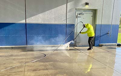 Commercial Garage Pressure Washing
