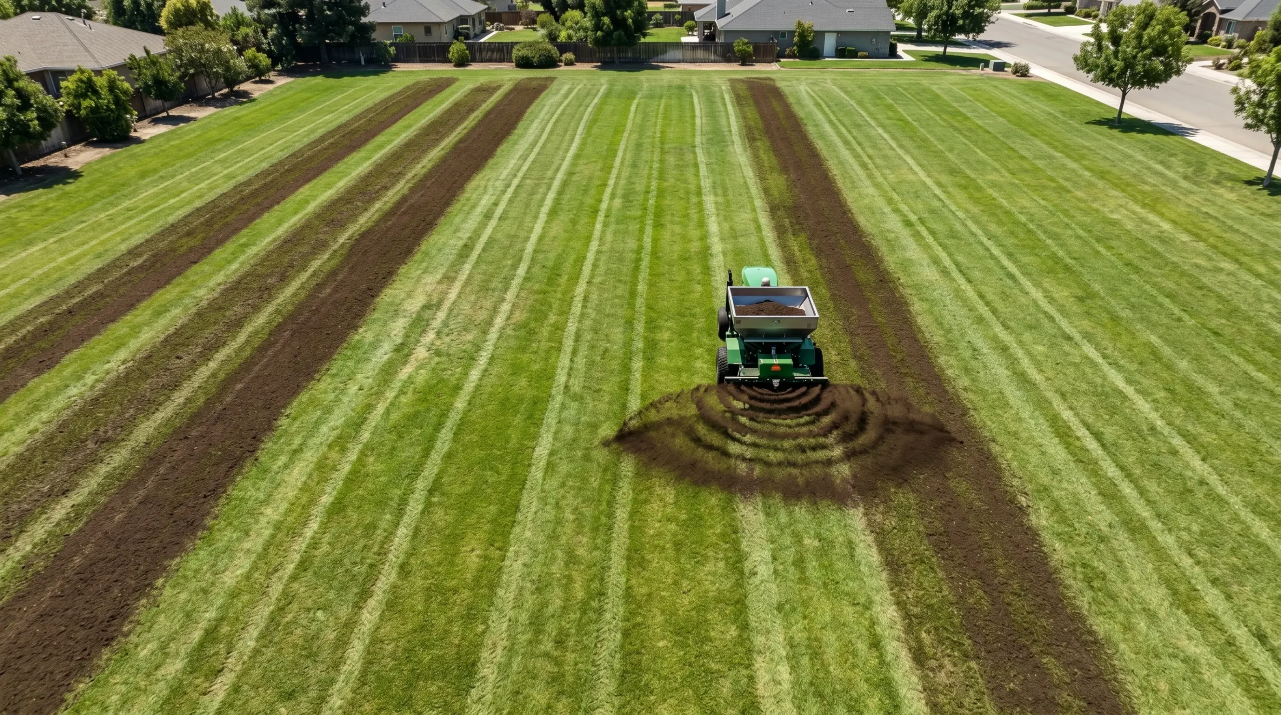 Overseeding a large lawn in greater Milwaukee